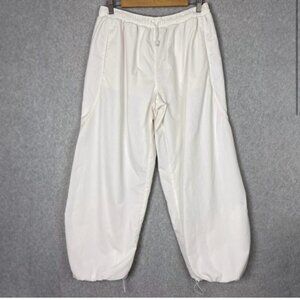 Athleta Grace Warm Up Pant Womens Size L Wide Leg Ankle Drawstring Elastic Waist